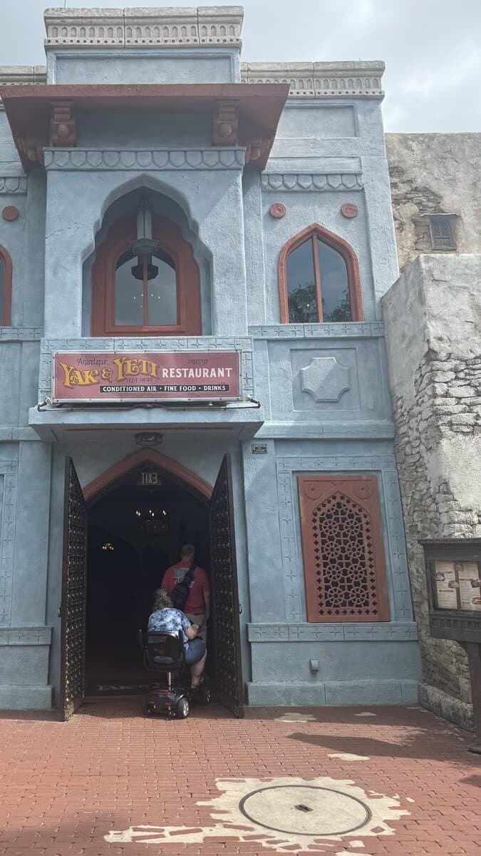 Yak & Yeti Restaurant, a pan-Asian table-service restaurant in the Asia section at Disney's Animal Kingdom.