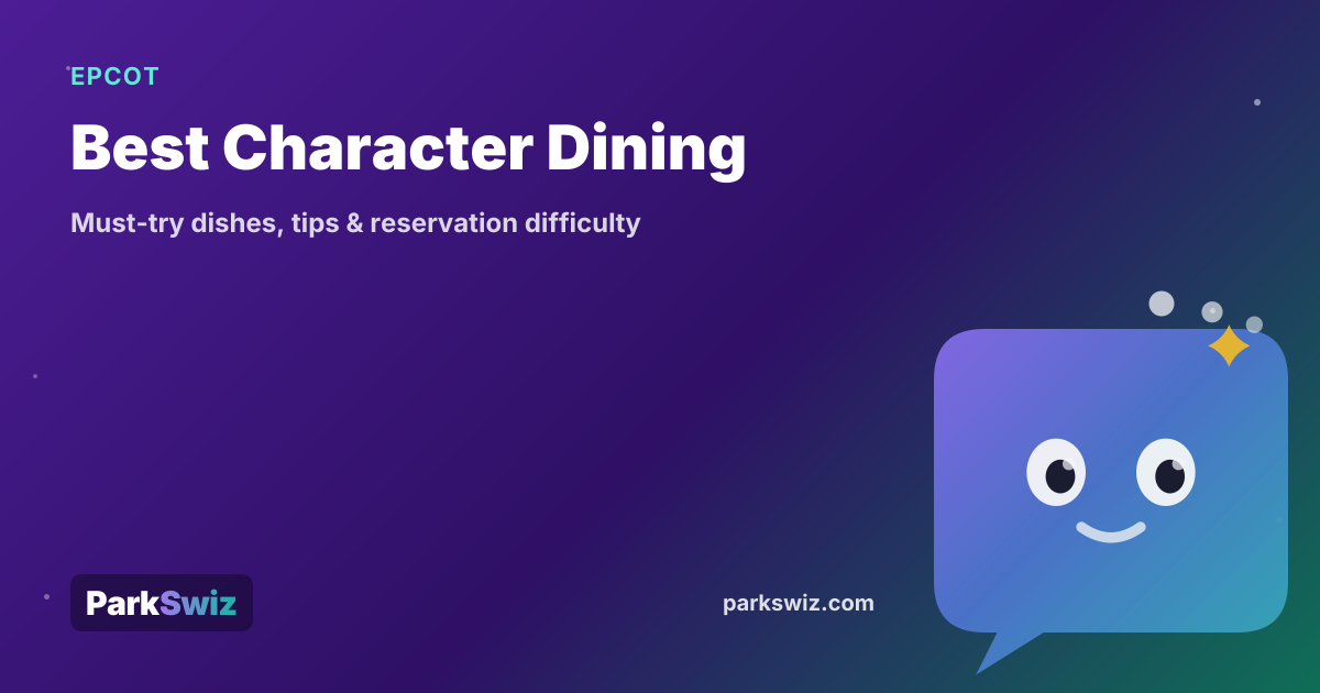 Best Character Dining at EPCOT (2026 Guide) | ParkSwiz