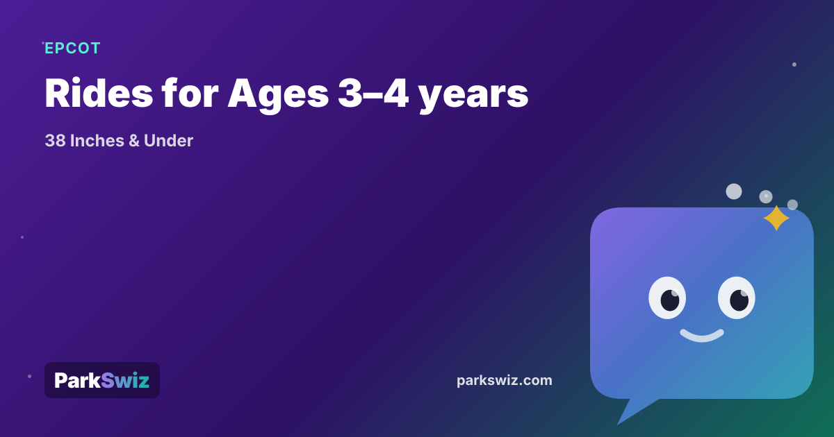 Rides at EPCOT for Typically 3–4 years — 38 Inches & Under | ParkSwiz
